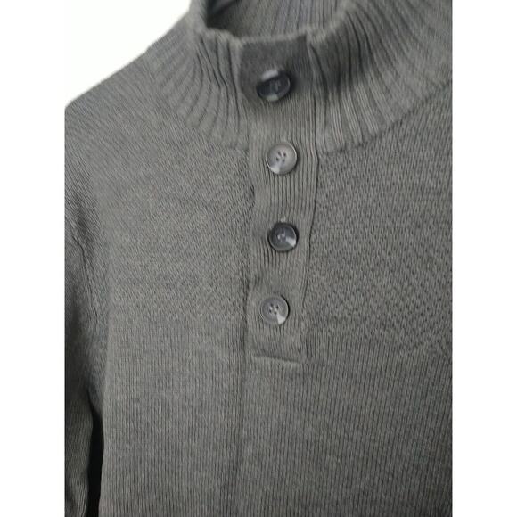 Porter&Ash Men's S Sweater Grey Pullover Four Button Close Length Long Sleeve - Picture 4 of 10